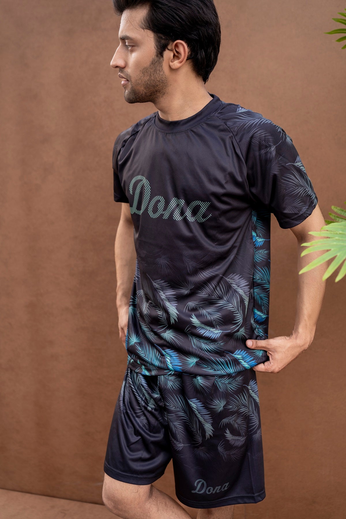 Dri-Fit Leaf Printed Summer Tracksuit - Shorts