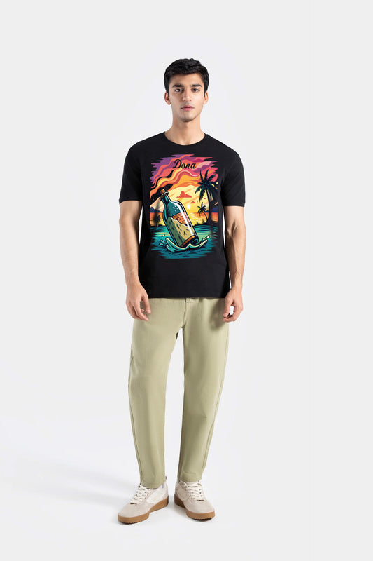 Black Printed T-Shirt
