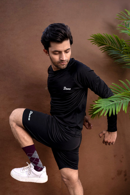 Men Sports Black Shorts