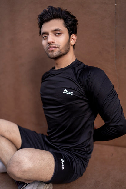 Men Sports Black Shorts