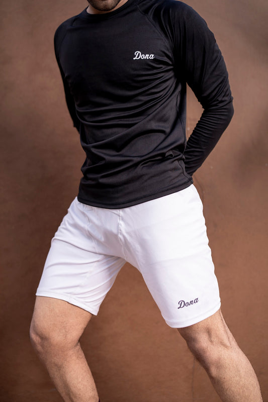 Men Sports White Shorts