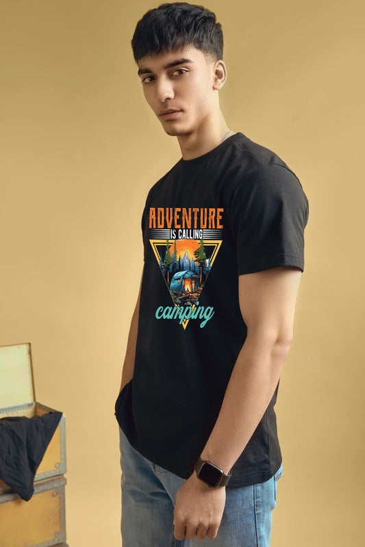 Adventure Camping Black T ShIrt
